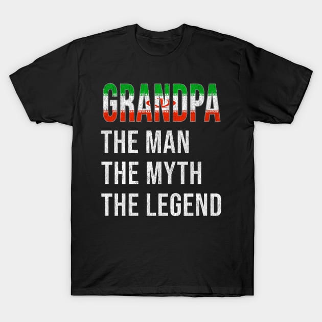 Grand Father Iranian Cat Grandpa The Man The Myth The Legend - Gift for Iranian Cat Dad With Roots From  Iran T-Shirt by Country Flags